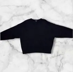 UNIQLO :C スムースコットン クルーネックセーター XL ブラック