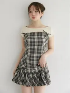 Karen check mini dress andmaryのサムネイル