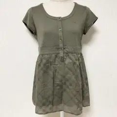 BURBERRY バーバリー ノバチェック ロゴ ペプラム カットソー　1