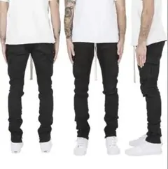 mnml カーゴドローストリングパンツ ブラック