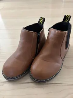 キッズ サイドジップ ブーツ ブラウン　19cmのサムネイル