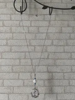 シルバーVer. ハンドメイド シェルビーズ エレガント ネックレス