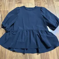 UNFILO ペプラムトップス　黒