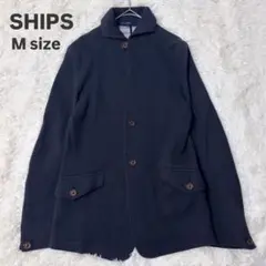 SHIPS/シップス コート M ネイビー ボタンデザイン シンプル アウター