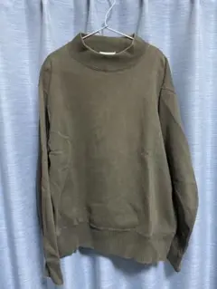 WORKERS モックネックニット　コットン　ミリタリー　オリーブ