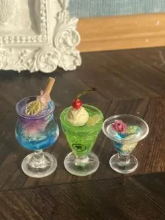 ミニチュア　スイーツ　ドリンクセット　ドールハウス　シルバニア