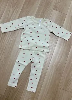 ハート柄ベビーパジャマ サイズ80 90