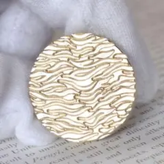 25mmシーリングワックススタンプ　真鍮ヘッド　水紋波模様　和風柄スタンプ