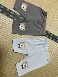 クマさんハーフパンツ2枚セット　80 双子