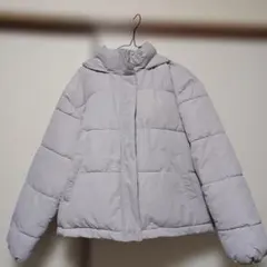 ピンク中綿ジャケット 取り外し不可能フード