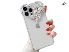 iPhone 14 Pro Max ケース　ラインストーン　シリコンケース