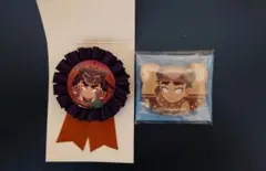 鬼滅の刃　悲鳴嶼行冥　缶バッジ　秋祭り　ハロウィン　コサージュ風缶バッジ