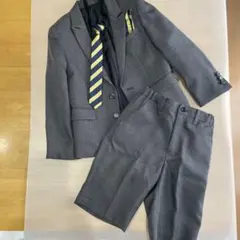 ELLE EN NOIR 子供用スーツ グレー ネクタイ付き