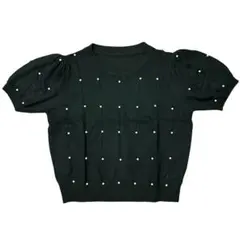 GRL パールパフスリーブニットトップス[ac2245]