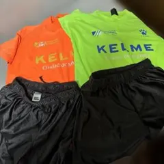 KELME プラクティスシャツ M2枚とズボンS２枚の4点セット