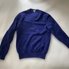 UNIQLO ネイビー Vネックセーター 長袖　カシミア