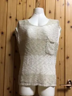 EGOIST ベージュ ニット ノースリーブ タンクトップ