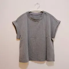未使用　 Tシャツ レディース 半袖 ショート丈 トップス グレー