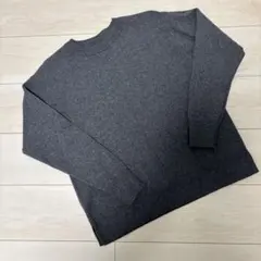 無印良品　洗えるミラノリブ編みクルーネックセーター