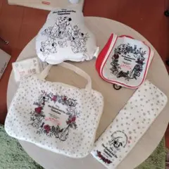 新品＆ほぼ未使用☆ディズニー 101匹わんちゃん トラベル用品4点セット