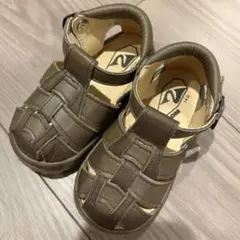 굿 컨디션 줌 줌 피프 천연 가죽 구르카 샌들 14cm 그레이지
