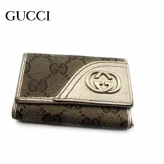 GUCCI GGパターン キーケース ブラウン かわいい 可愛い 即納