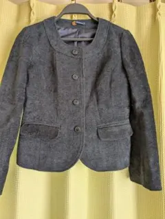 NEWYORKERノーカラーダークグレージャケット