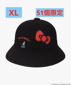 KANGOL HELLO KITTY BERMUDA CASUAL ブラック