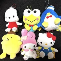 サンリオ　ぬいぐるみ　JAIA プライズ　6体セット　キーホルダー　マスコット