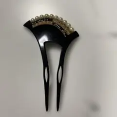 扇形パール簪