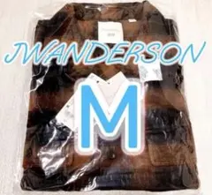 ユニクロ JWアンダーソン ブラッシュドコットンオーバーサイズシャツ ブラウンM