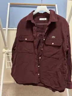 LACOSTE 長袖シャツ ボルドー ダブルポケットのサムネイル