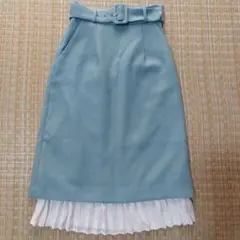 31 Sons de mode 水色 タイトスカート ベルト付き
