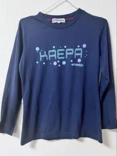 Kaepa 長袖Tシャツ M ネイビー ロゴプリント レディースのサムネイル