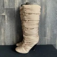 united nude 美品 ロングブーツ モコモコ防寒 ダウン風 メタリック