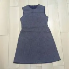 【未使用に近い】UNIQLO ダブルフェイス　ミニワンピース M