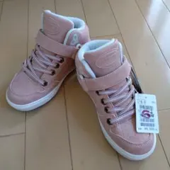 新品　コールマン　耐水ブーツ　スニーカー　ハイカット　18cm サーモンピンク