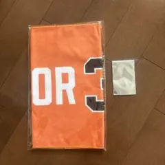 長嶋茂雄　追悼試合FOR3VER デザイン　オレンジタオル　長嶋語録ステッカー