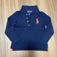 【最終値下げ】ラルフローレン　ビッグポニー　ロゴ刺繍　長袖　ポロシャツ　100