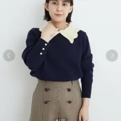 ドットアンドストライプス　ニット　襟付き　アローズ　ビームス アローズ