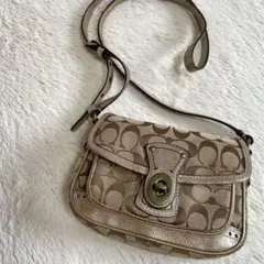 良品 COACH コーチ ワンショルダー シグネチャー バッグ 44014 ロゴ