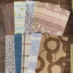 【未使用】カーテン端切れ10枚セット