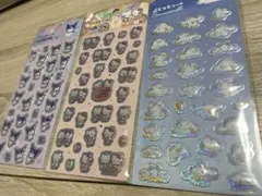 クロミ＆キティ＆シナモンぷくっとシール 3枚セット