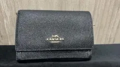 COACH ブラックレザー 二つ折り財布