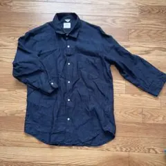 URBAN RESEARCH リネンシャツ ネイビー Lのサムネイル