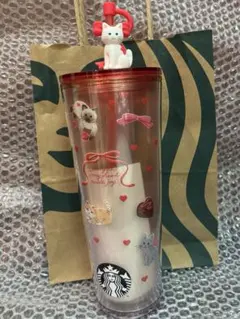 バレンタイン2026コールドカップタンブラーキャット710ml スタバ