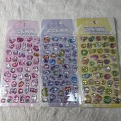 クリア ぷくぷくキャンディー シール 3枚セット