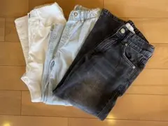 値下げ！ブラック,ホワイト,ブルーデニム128,120,122cm