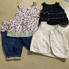 70-80 赤ちゃんの城 Next ベビー服 セットアップ含4点セット まとめ売のサムネイル