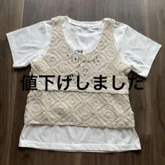 レースビスチェ＋プリントTシャツセットのサムネイル